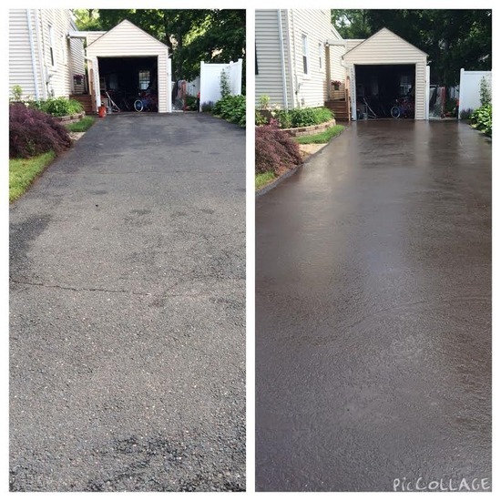 Sealcoating project in Clinton